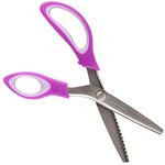 JubileeYarn Professional Grade Pinking Shears - 9.5" Serrated Stainless Steel - Purple - 1 Pair