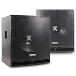 VONYX Pair Pro 15" Active Powered Subwoofer Bass Bin DJ Disco PA Sub Speaker 1600W