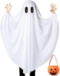 Oskiner Ghost Costume for Kids,Whit