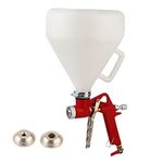 Air Hopper Spray Gun, 6L Capacity Aluminum Alloy Drywall Texture Sprayer Render Spray Hopper Gun with 3 Nozzle 4mm/6mm/8mm for Ceiling Wall Texture Drywall Render Plaster Painting