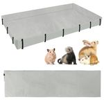 Lonepetu Waterproof Guinea Pig Cage Tarp Bottom for C & C Grids Habitat, Washable Guinea Pig Cage Liner Base for Rabbits Hamsters Hedgehogs Ferrets Small Pets(No Cage)