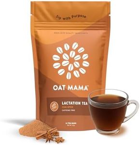 Oat Mama Lactation Tea: Chai Spice, Breastfeeding Support for New Moms, Organic Herbs to Help Increase Milk Supply, Women-Owned, 14 Tea Bags