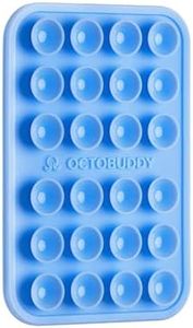 OCTOBUDDY Classic - Silicone Suction Phone Case Adhesive Mount - Hands-Free, Strong Grip Holder for Selfies & Videos - iPhone & Android Compatible - 2.25″ x 3.25″, Baby Blue Jay