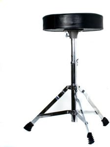 RockJam DP-001 Adjustable Drum Stool Drum Throne with Padded Seat, Black, ‎35 x 30 x 10 cm