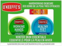 O'Keeffe's Giftbox Including Lip Repair with Cherry and Vitamin E Oil Stick, Working Hands Jar and Healthy Feet Jar