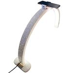 Half Moon Light for Lash Lamp, Half Moon Led Table Lamp for Estheticians, Nail Tech, and Cosmetician, Half Moon Desk Lamp with Stepless Dimming and Color Temperature, White-with Rhinestones