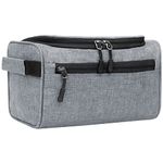 FATMUG 6 Cms Travel Toiletry Organizer Hanging Dopp Kit for Men, Cosmetics Pouch for Women -Light Grey