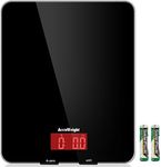 Accuweight 201B Digital Food Scale with Tempered Glass Surface, 5kg/11lb Kitchen Scale with LCD Display, 4 Units & 0.1oz/1g Precision Weight Scale for Baking Cooking Meal Prep