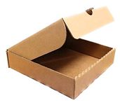 50 x 9” & 45mm deep Plain Pizza Boxes, Takeaway Pizza Box, Strong Postage Boxes 9 inch Brown, 9 inch mailing box