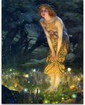 Fairy Painting Neoclassical Art Nouveau Print - Midsummer Eve by Edward Robert Hughes - 11x14 Unframed Poster - Perfect Vintage Home Decor and Great Gift for Those That Believe in Fairies, Magic