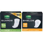 Depend Adult Incontinence Guards and Shields for Men | Maximum and Light Absorbency Disposable Pads