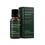 Mystic Moments | Organic Peppermint Arvensis Essential Oil 10ml - Pure & Natural Oil for Diffusers, Aromatherapy & Massage Blends Vegan GMO Free