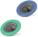 Silicone Kitchen Sink Strainer Basket - Flexible Drain Cover Kitchen Sink Garbage Disposal - Food Catcher for Kitchen Sink, Clogging Protection, 2 Pcs