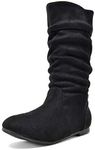 DREAM PAIRS Big Kid BLVD-K Black Girl's Knee High Boots Size 5 M US Big Kid