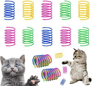 ISMARTEN Cat Spring Toy (100 Pack), Interactive Cat Toy for Indoor Cats, Lightweight Reliable Plastic, Plastic Cat Coil for Kittens to Swat, Bite, Hunt