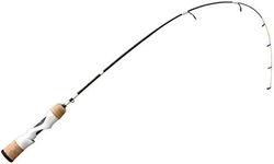 13 FISHING - Tickle Stick Ice Rod - 23" L (Light) - 1/16oz-1/8oz. - PC2 Blank with White Reel Seat - TS2-23L