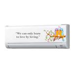 Wall Attraction Love Birds and Quote AC Sticker for Home air Conditioner Art Size - Standard