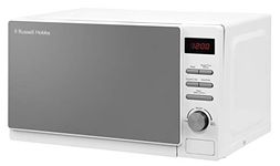 Russell Hobbs RHM2079A 20 L 800 W White Digital Solo Microwave with 5 Power Levels, Automatic Defrost, 8 Auto Cook Menus, Clock & Timer, Easy Clean