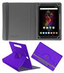 Acm Designer Rotating Leather Flip Case Compatible with Alcatel Pop 4 10.1 Cover Stand Purple