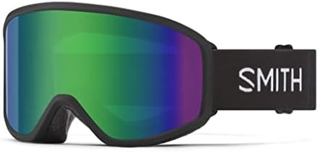 SMITH Reason OTG Snow Goggles – Adult Ski & Snowboarding Goggles with Carbonic-X Lens, Ventilation, Anti-Fog Performance & 100% UV Protection – for Men & Women – Black, Green Sol-X Mirror