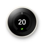 Google Nest Learning Thermostat - Programmable Smart Thermostat for Home - 3rd Generation Nest Thermostat - Compatible with Alexa - White-Renewed