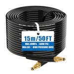 15M Pressure Washer Replacement Hose for Karcher K Series K2 K3 K4 K5 K6 K7, Extension Hose for Jet Washing with Quick Click Plug Connector,Anti Twist for Cleaning Car Garden