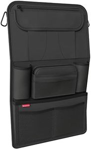 ATHLON TOOLS The most stable car seat organiser with reinforced back panel, food-safe, with integrated tablet holder, with extra pencil case, for business and children, designed in Hamburg