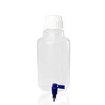 ULAB Gallon Jug,Plastic Jug, Round Carboy, Cap. 5L with Spigot and Screw Closure, 5l Water Container PP Material, UCA1005