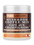 *Made in Canada* PureShrooms Instant Mushroom Coffee | Ultra Concentrated Organic Lion's Mane, Reishi, Cordyceps | Made in Canada | Medium Roast, 100% Arabica Beans Keto-Friendly Sugar-Free Fair-Trade | Boost Focus, Energy, Immunity | Adaptogenic Coffee Substitute, (35 Servings - Net Wt.70g)