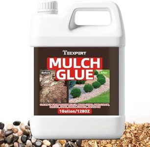 Teexpert Rock Mulch Glue for Landscaping – 1 Gallon Outdoor Adhesive for Stone, Bark, Pine Straw & Pea Gravel | Strong Bond for Patios,Walkways,Driveways & Yards