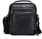 Leather Messenger Bag for Men, Genuine Leather Crossbody Shoulder Bag 9.7" iPad Travel Bag for Work