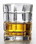 SYANKA Italian Square Design Premium Glass Whiskey Glasses Set of 6, Clear, 310ml