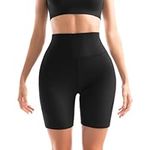 Sanpetix Gym Shorts for Women, High Waisted Cycling Shorts for Runing Yoga Workout Sport Black 1 Pack XXL