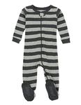 Leveret Striped Baby Boys Footed Pajamas Sleeper 100% Cotton Kids & Toddler Pjs (0 Months-5 Toddler) - Grey - 2 Years