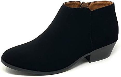 Soda Chance Women's Closed Toe Multi Strap Ankle Bootie, New Black Nubuck, 8 US