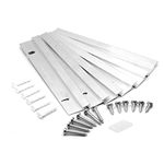 French Cleat Picture Hanger Kit 6 Inch - 50 Pairs - Small Z Bar Hanger Supports 50 lbs - Z Clip Mirror Hanging Brackets, Wall Mounting Hardware