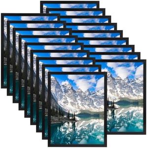 Hoikwo 18 Packs 8.5x11 Black Multi Picture Frames Set, Certificate Frames for Document Diploma Award, Light Weight Bulk 8.5 by 11 Frames Pack for Wall Hanging and Table