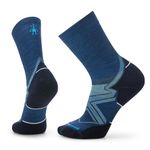 Smartwool Men's Run Cold Weather Targeted Cushion Crew Socks, Blue, Medium