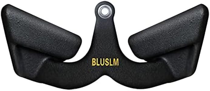 BLUSLM LAT Pull Down Bar for Cable Machine, Pulldown Attachments T V Attachment, Back Tricep Strength Training Handle (BL03)