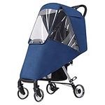 Rain Cover for Pushchair Universal Stroller Pram Buggy Shield Cover Protector with Canopy Window Dustproof Windproof Baby Pram Raincoat for Outdoor Carrying Walking