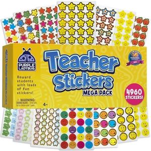 PURPLE LADYBUG Teacher Stickers for Students with 4960 Reward Stickers for Kids Classroom Supplies, Teacher Must Haves & School Stickers - Small Stickers for Kids Reward Chart, Teacher Supplies