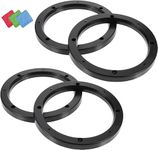 That's My Style 4 Pcs Universal Car Speaker Ring 6/6.5 INCH (6 Month Manufacture Warranty) with 3 PCS MICRO FIBRE CLOTH Car Stereo Speaker Mounting Spacer Rings Adaptor