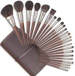 ENZO KEN Deluxe Natural Goat Hair Makeup Brush Set with Case, 24 Cosmetic Brushes Makeup Set, Wooden Natural Makeup Brushes, Natural Bristle Makeup Brush, Natural Hair Makeup Brushes Set Professional.