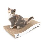 Conlun Cat Scratcher Cat Scratching Board Cardboard Cat Scratchers with Premium Scratch Textures Design Curved Shape Reversible Use Durable Scratching Pad (Large)