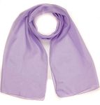 mytoptrendz® - Plain Scarf For Women Silky Soft Sheer Chiffon Scarves Neck Wrap Stole For Brides Bridesmaids Shawl (Lilac)