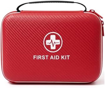 First Aid Kit Bag Empty- Smart Compartments Medical Kit with EVA Waterproof Hard Shell Case, 2 Pack Large Capacity Emergency Kit for Home, Car, Travel, Camping, Hiking, Office - Red