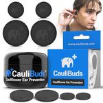 CauliBuds™ Cauliflower Ear Magnets - Premium Silicone Magnet Compression Kit for Cauliflower Ear Prevention & Treatment in BJJ, Wrestling, MMA, & Rugby - Minimize Ear Draining (Black)