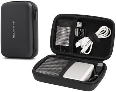LENTION External Hard Drive Case for Solid State Drive EVA Waterproof Storage 2.5 inch Hard Drive Laptop Power Adapter,Power Bank, Phone Charger, Mouse Cable Organizer for Family