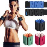 SPORTBIT Wrist and Ankle Weights for Women - Set of 2 (1lb Each) Wearable Ankle & Wrist Weights - Adjustable Leg & Arm Bands, Silicone Weighted Bracelets for Workout, Walking, Running, Yoga, Pilates