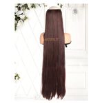 Artifice 5 Clip Straight Clip in Hair Extensions for Women Natural Soft Clip on Extensions Synthetic Thick Hairs for Any Event for Girls Hair Extension Ruby Fusion 36 inch